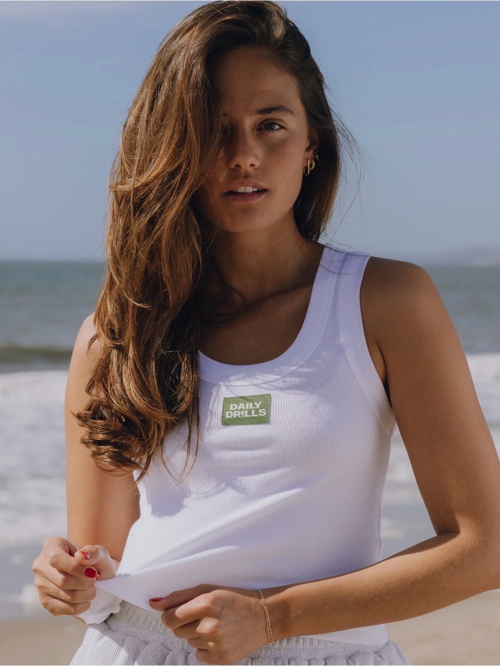 Daily Drills Logo Ribbed Tank